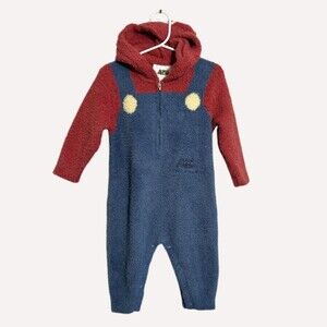 Gelato Pique x Super Mario Baby Mario Romper Fleece Hooded One Piece 70 (6-9M)